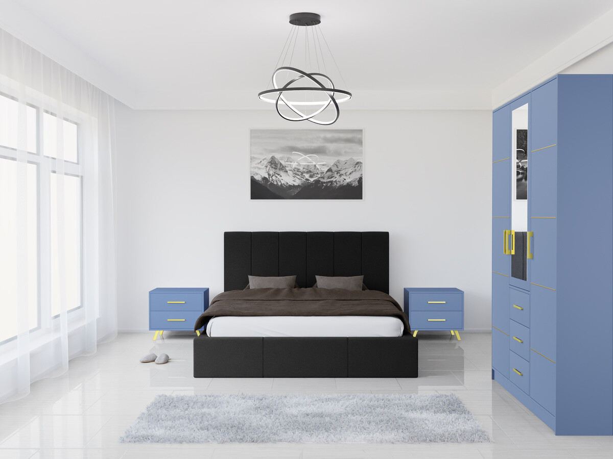 Set dormitor Dortivu 154 (Albastru + Inari 96)