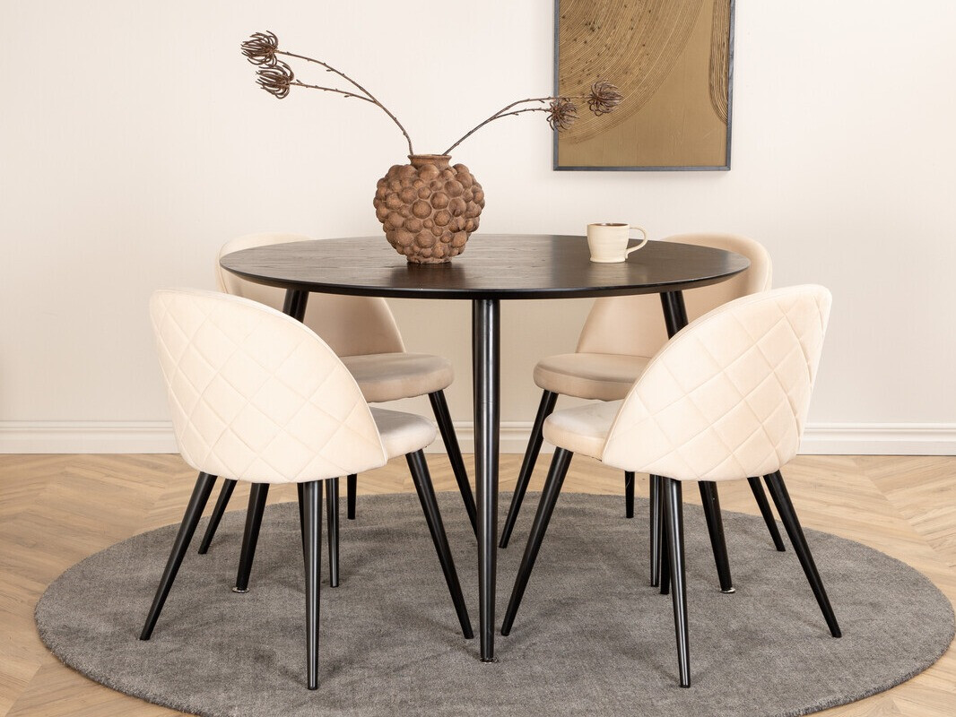 Set de dining Dallas 2545 (Crem + Negru)