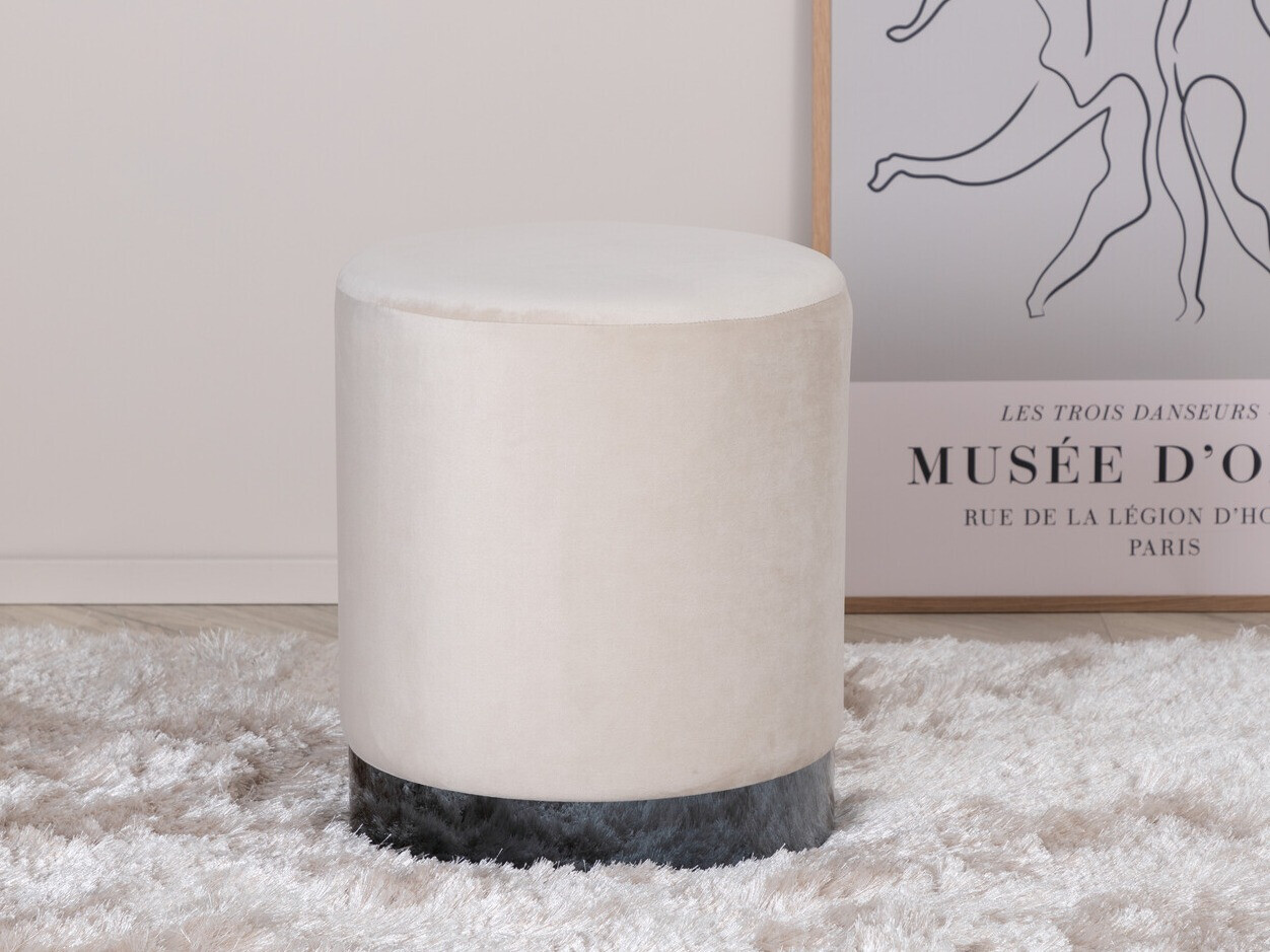 Taburet Dallas 2936 (Crem + Negru lucios)