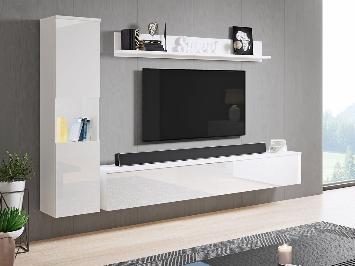 Set de living Sarasota 130 (Alb + Alb lucios)