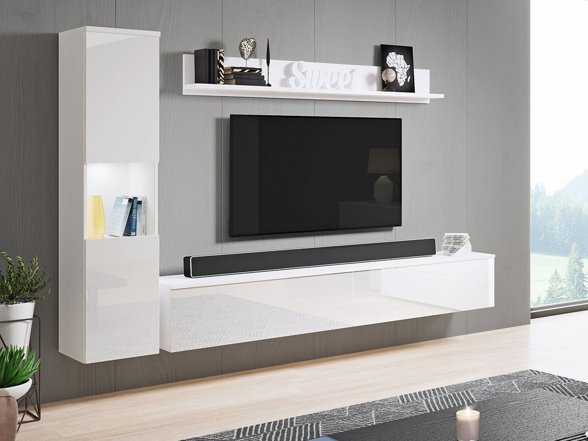 Set de living Sarasota 130 (Alb + Alb lucios)