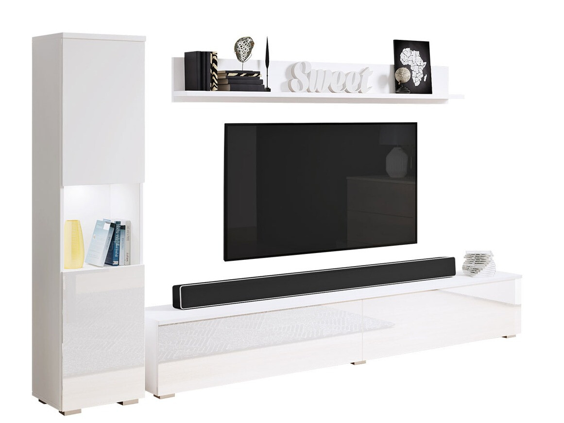 Set de living Sarasota 130 (Alb + Alb lucios)