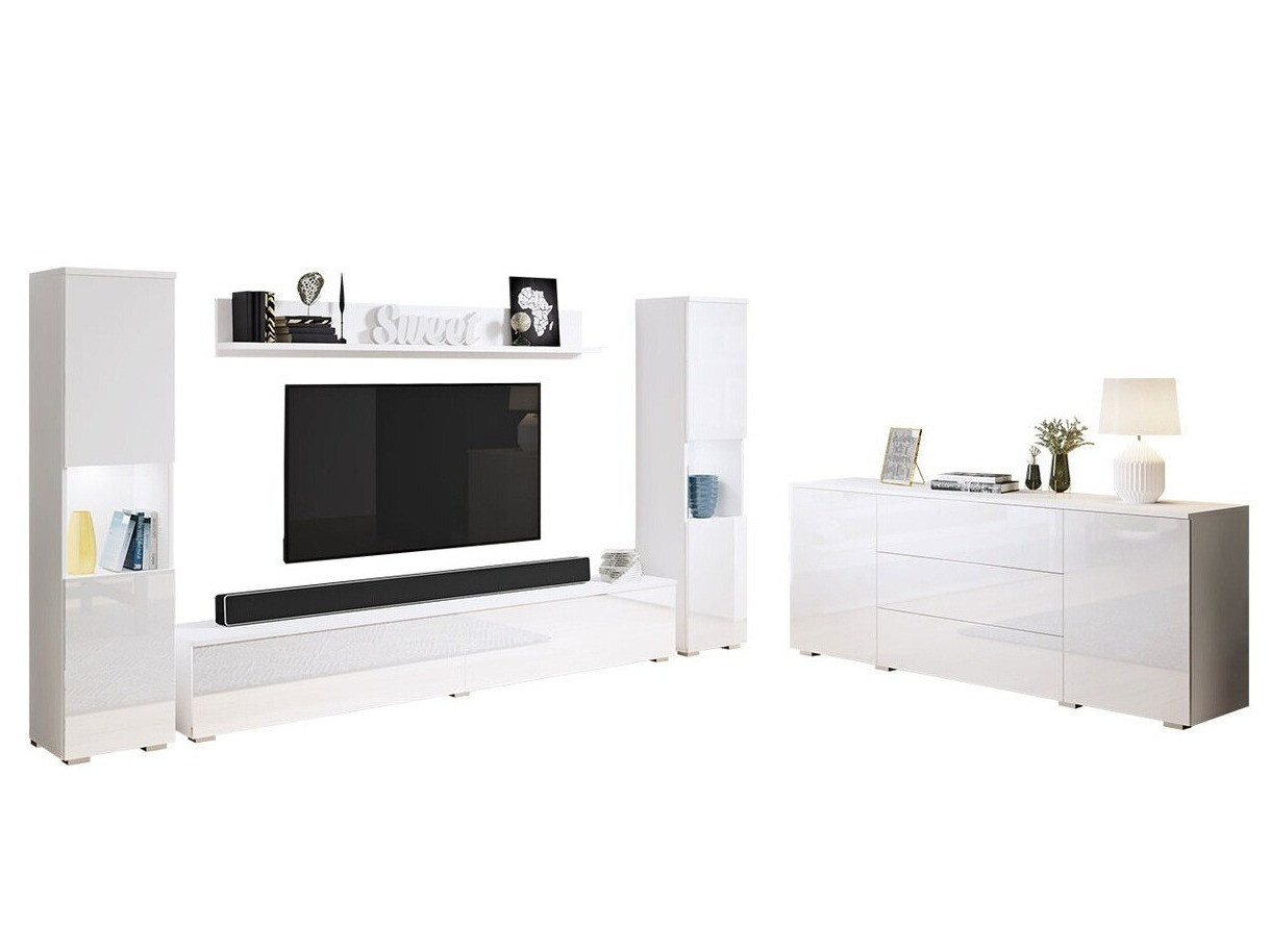 Set de living Sarasota 133 (Alb + Alb lucios)