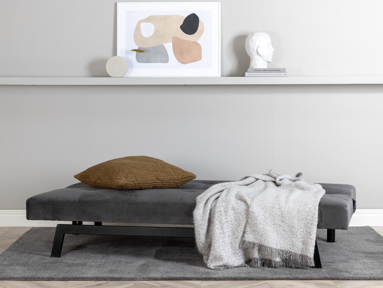 Canapea extensibilă Dallas 1710 (Gri inchis + Negru)