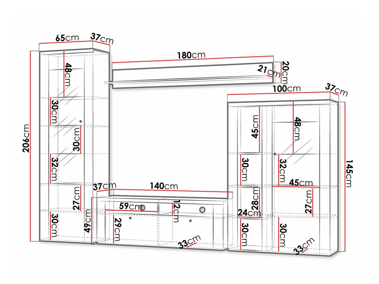 Set de living Salelbo 100 (Rivera stejar)