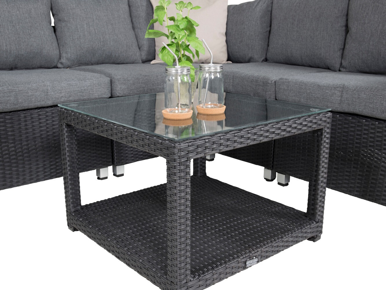 Set mobilier de exterior Dallas 772 (Negru + Gri)