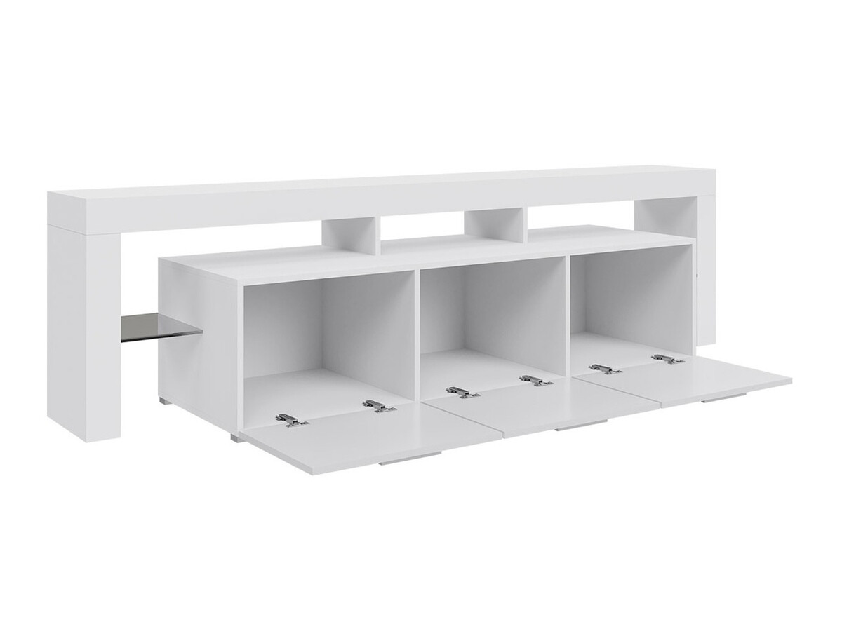 Comodă TV Arbor (Alb + Gri lucios)