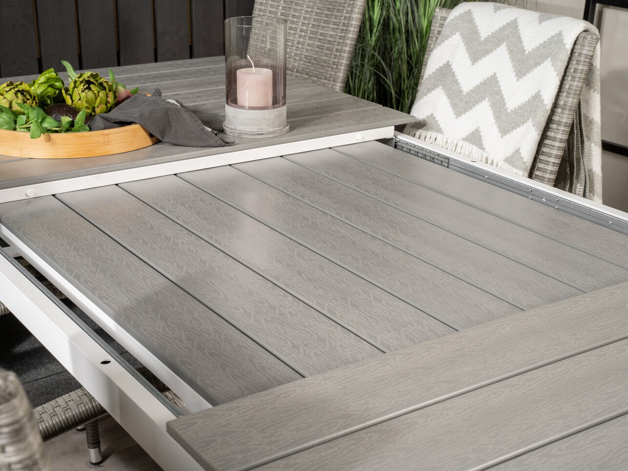 Mese și scaune Dallas 2408 (Gri + Gri inchis)