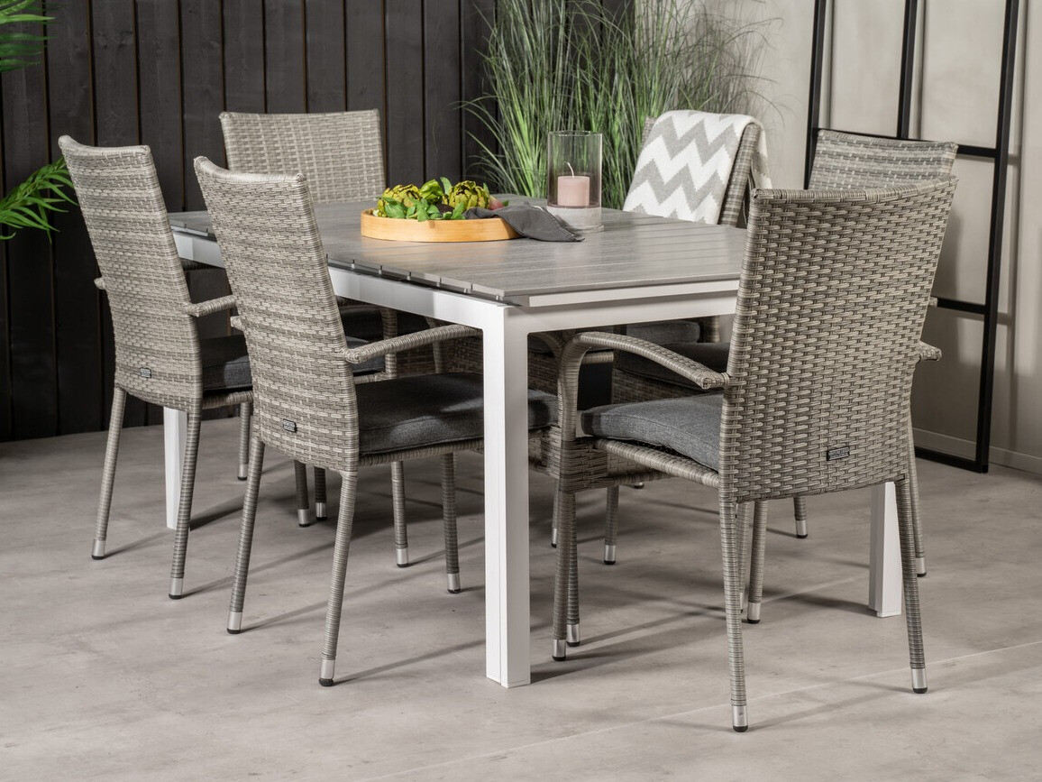 Mese și scaune Dallas 2406 (Gri + Gri inchis)