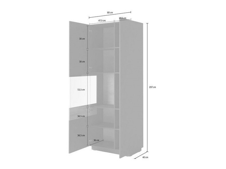 Set de living Livlore 108 (Alb + Alb lucios + Stejar Wotan)