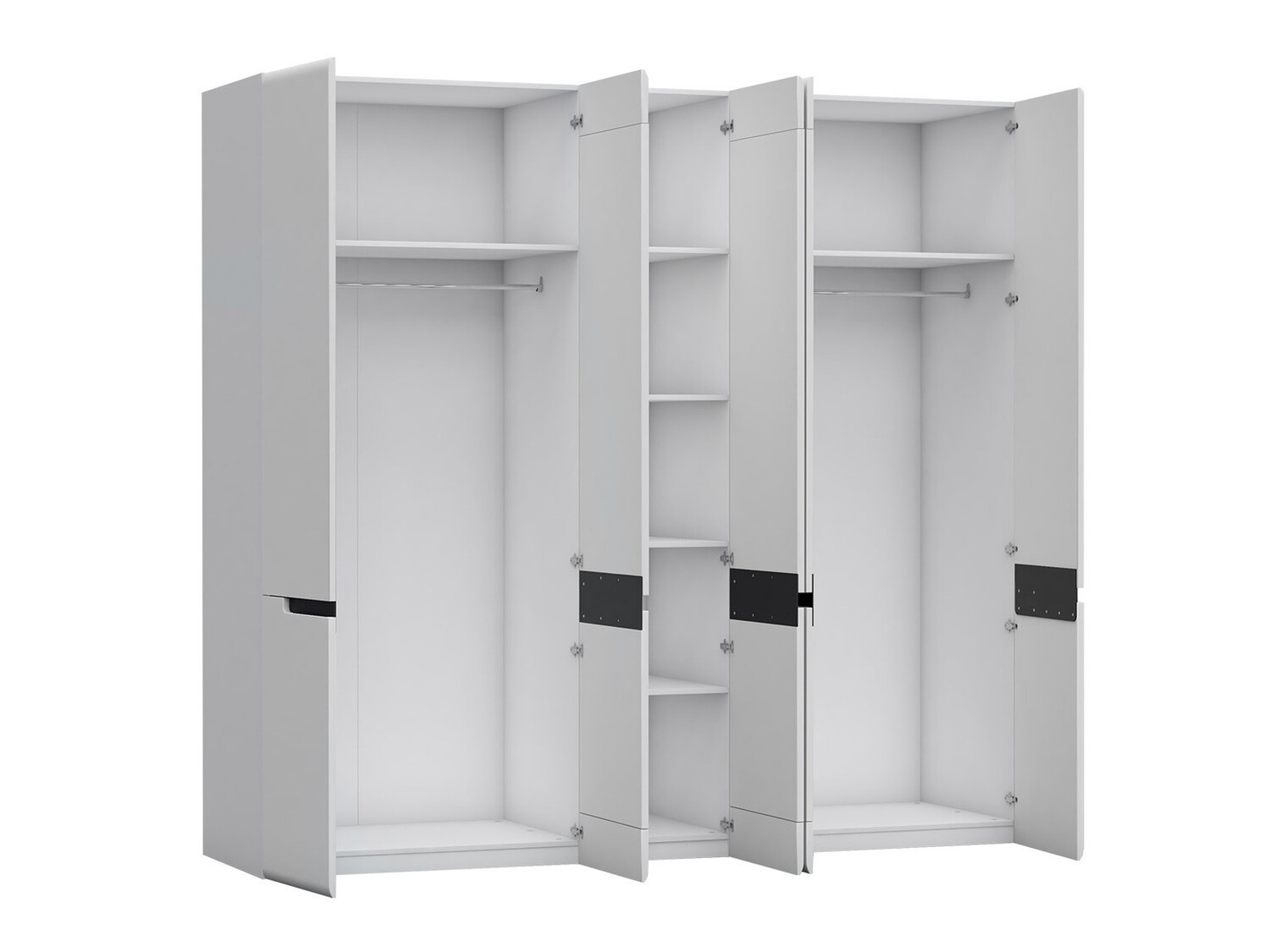 Set dormitor Austin B107 (Alb + Alb lucios)