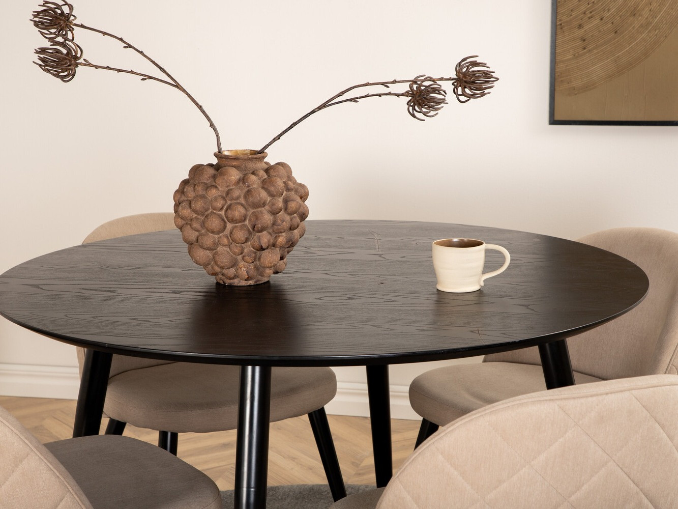 Set de dining Dallas 2545 (Bej + Negru)