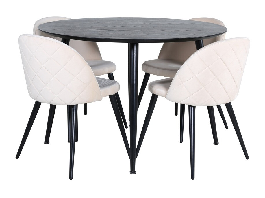 Set de dining Dallas 2545 (Crem + Negru)
