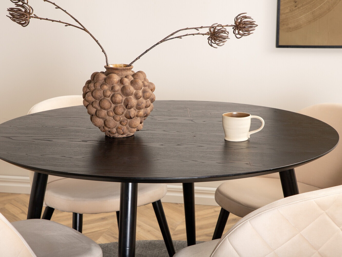 Set de dining Dallas 2545 (Crem + Negru)