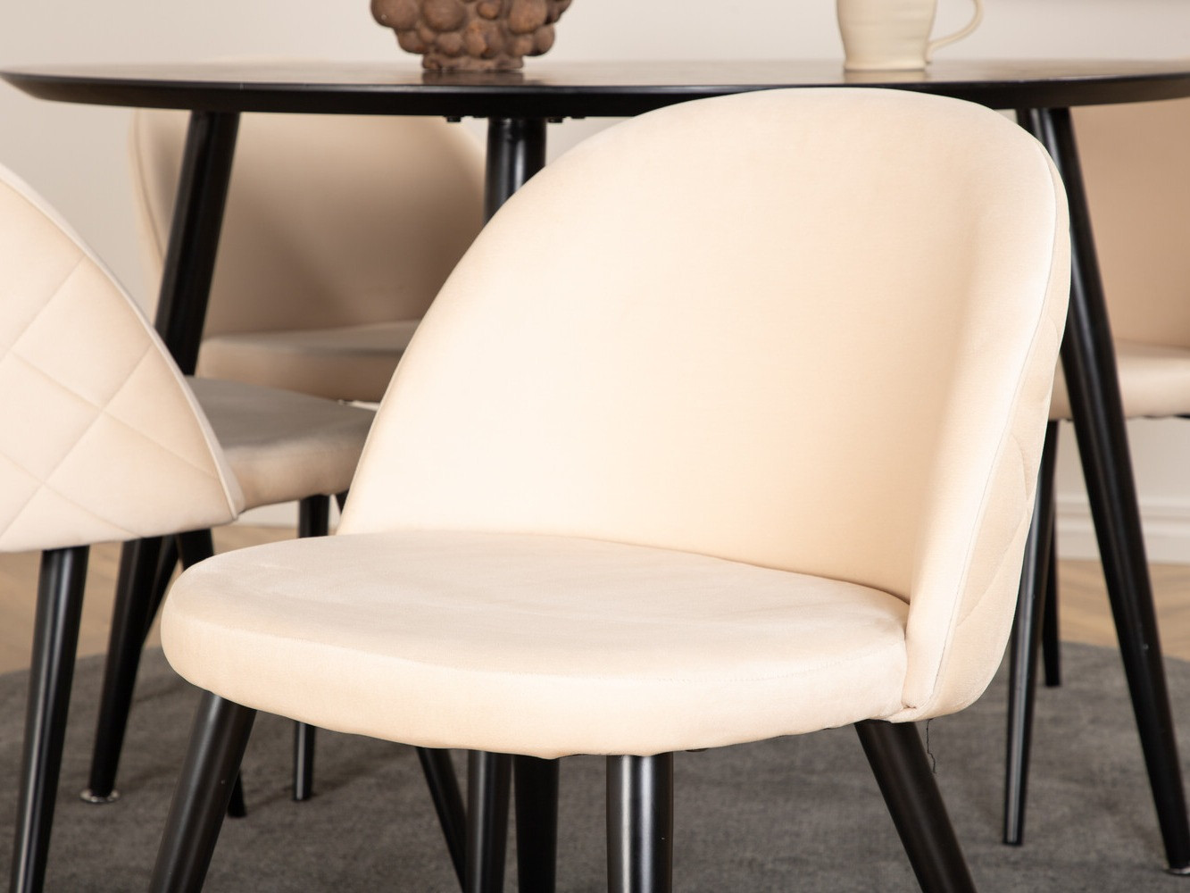 Set de dining Dallas 2545 (Crem + Negru)