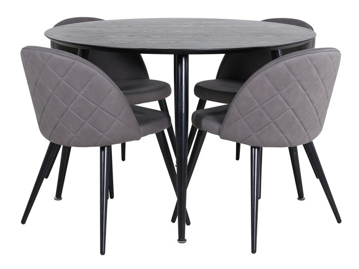 Set de dining Dallas 2545 (Gri + Negru)
