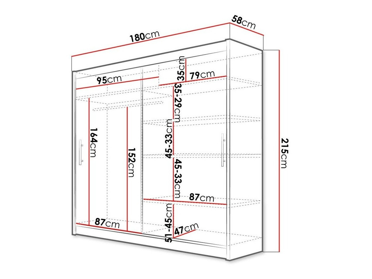 Dulap Closico Pallor I (Negru)