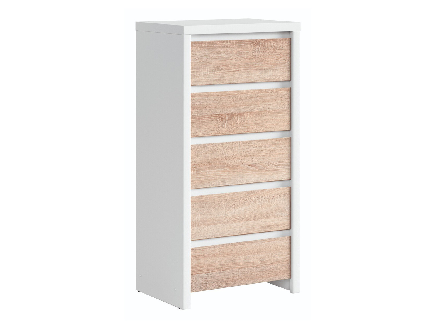 Comodă Nolroma 106 (Alb + Somoma stejar)