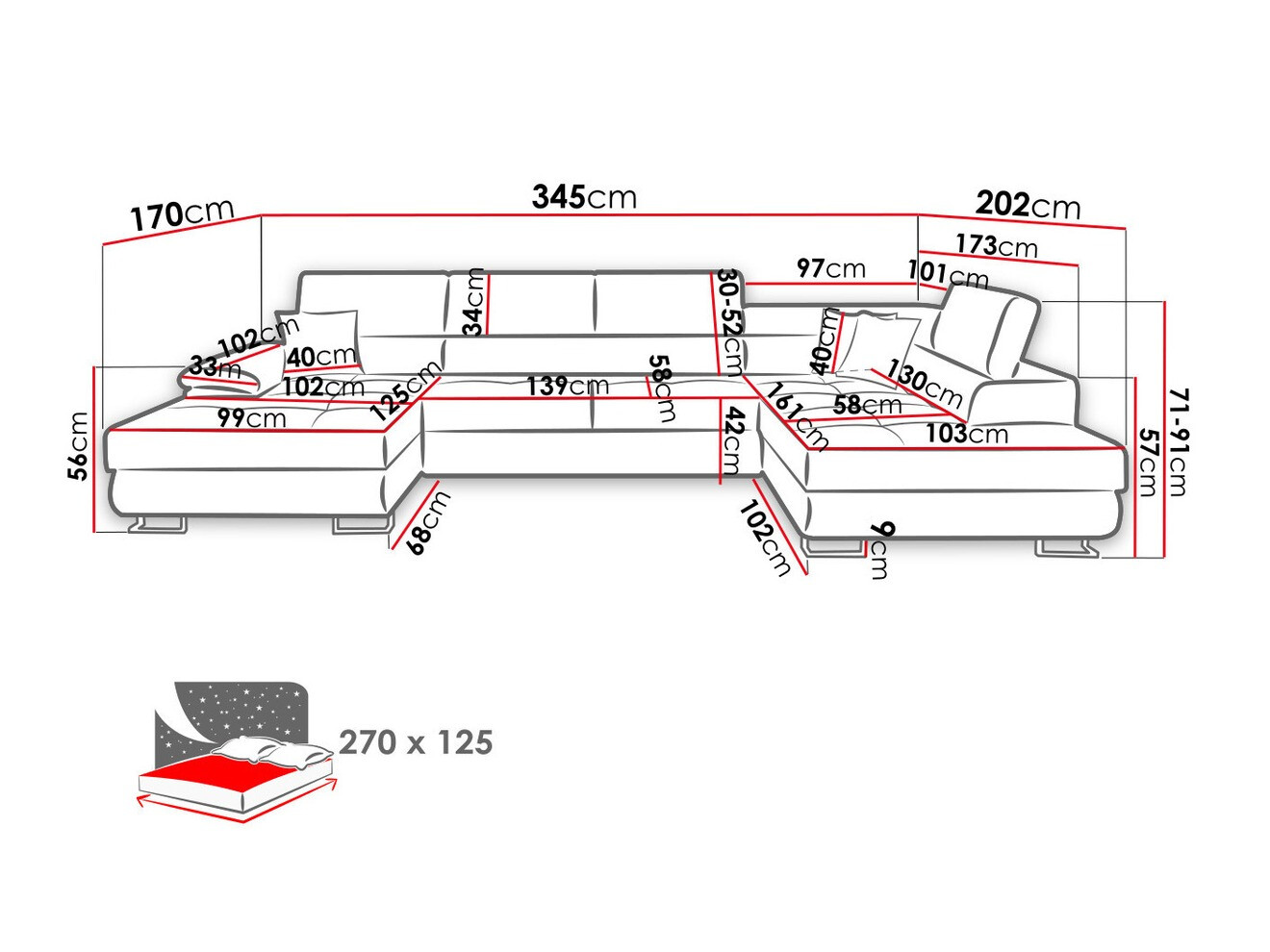 Colțar Comfivo Ruta IV (Uttario Velvet 2979 + Senegal 825)