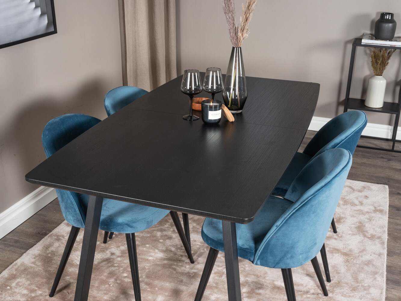 Set de mese Dallas 1609 (Albastru + Negru)