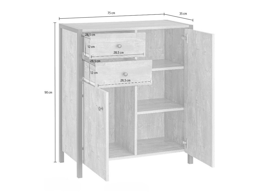 Cabinet de baie neancorat Larnovo 106