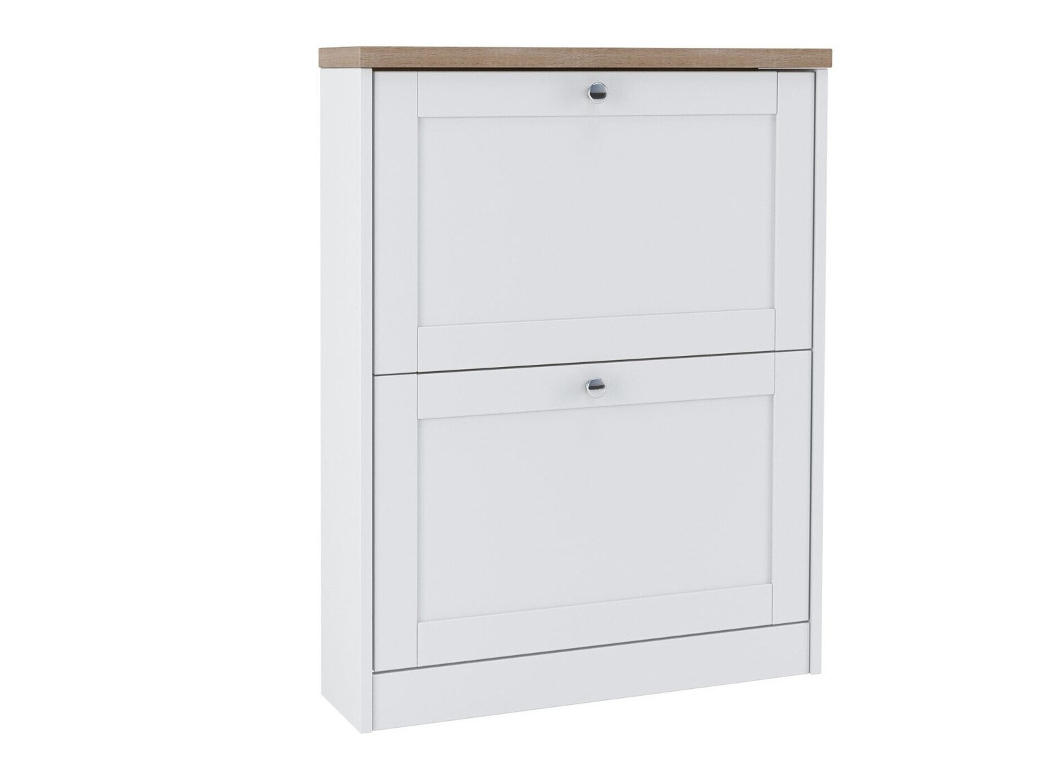 Dulap pantofi Cirtene 100 (Alb + Stejar)