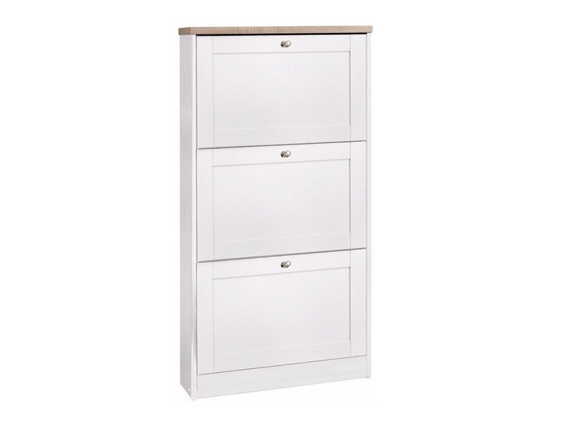 Dulap pantofi Cirtene 101 (Alb + Stejar)