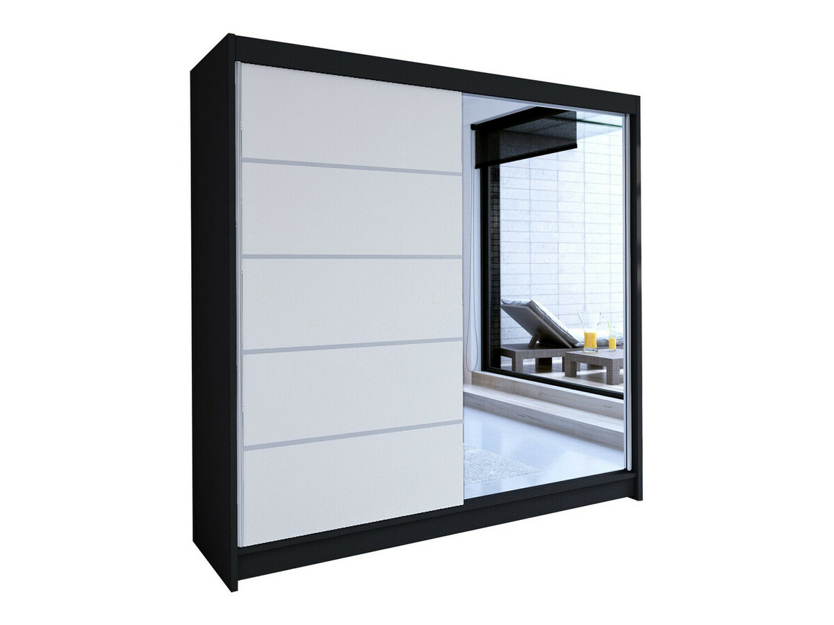 Dulap Closico Cavaris III (Negru + Alb)