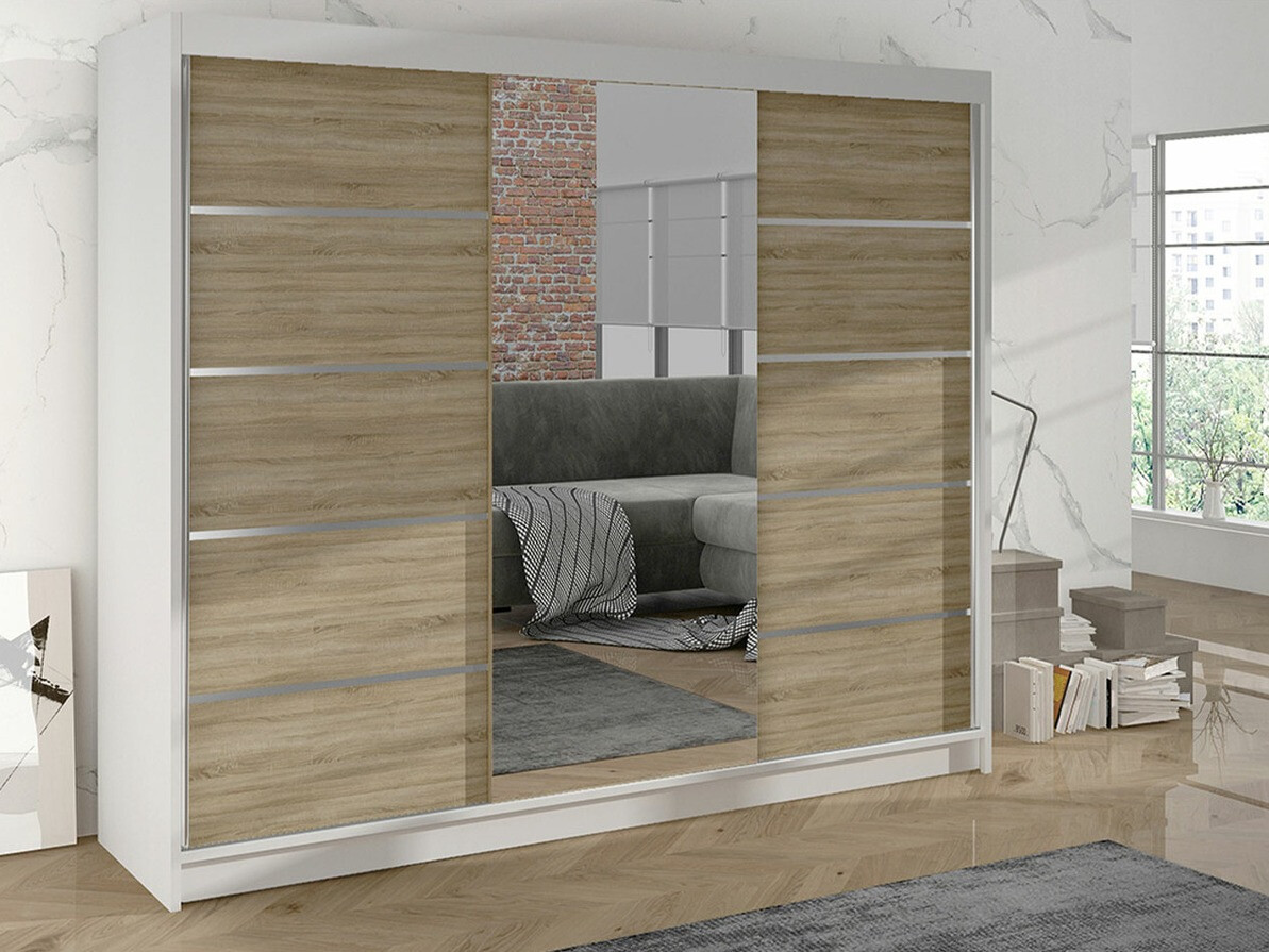 Dulap Closico Durion IV (Alb + Stejar Sonoma)