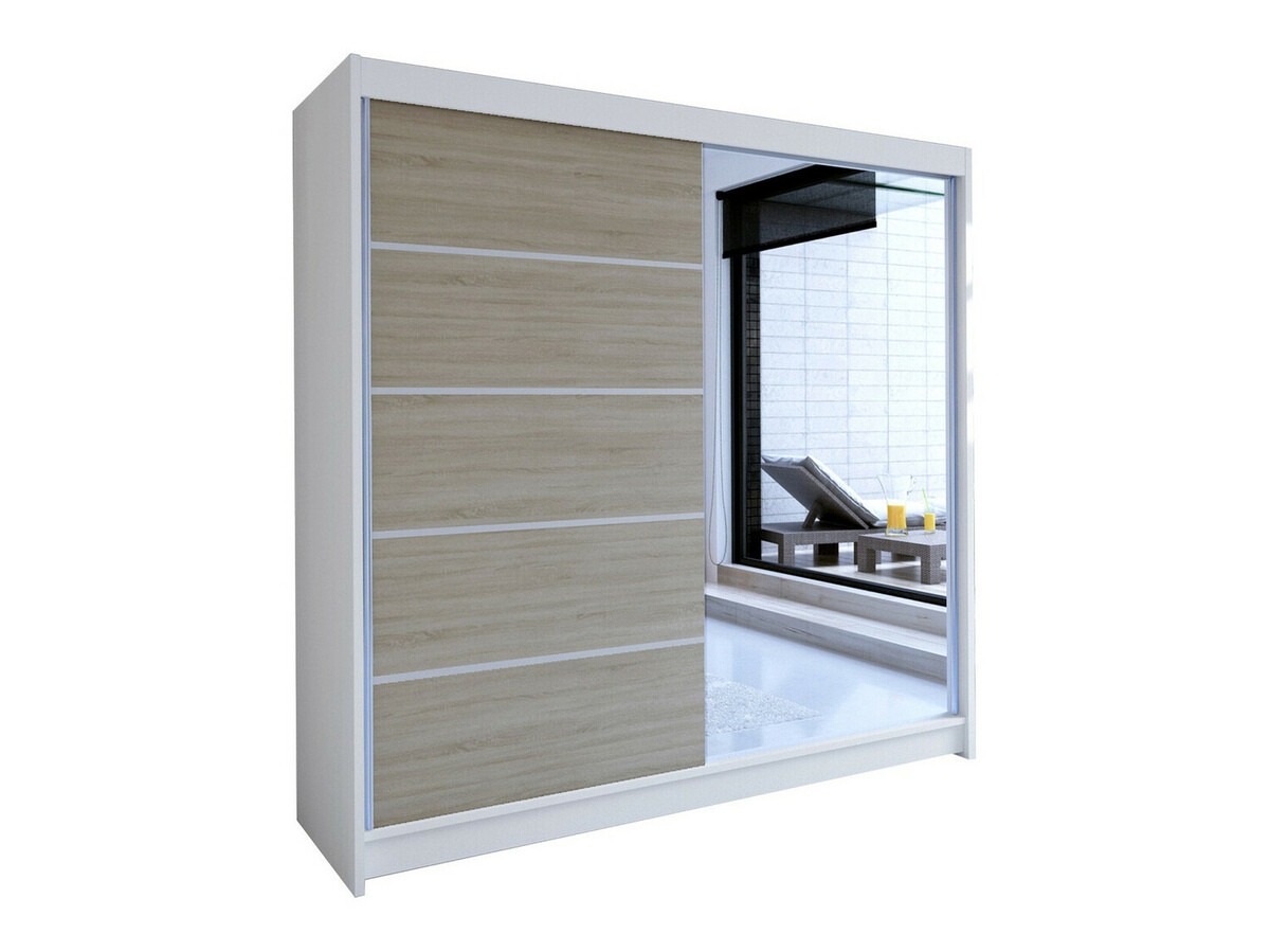 Dulap Closico Cavaris III (Alb + Stejar Sonoma)