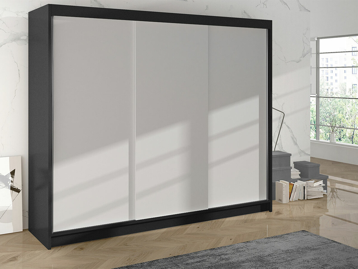 Dulap Closico Durion II (Negru + Alb)
