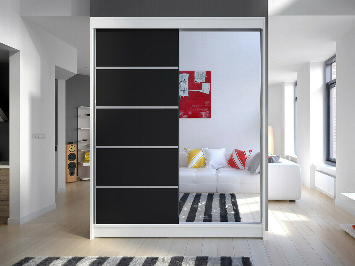 Dulap Closico Vastor III (Alb + Negru)