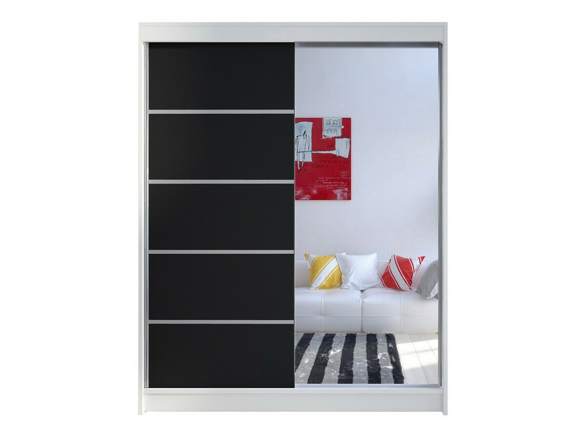 Dulap Closico Vastor III (Alb + Negru)
