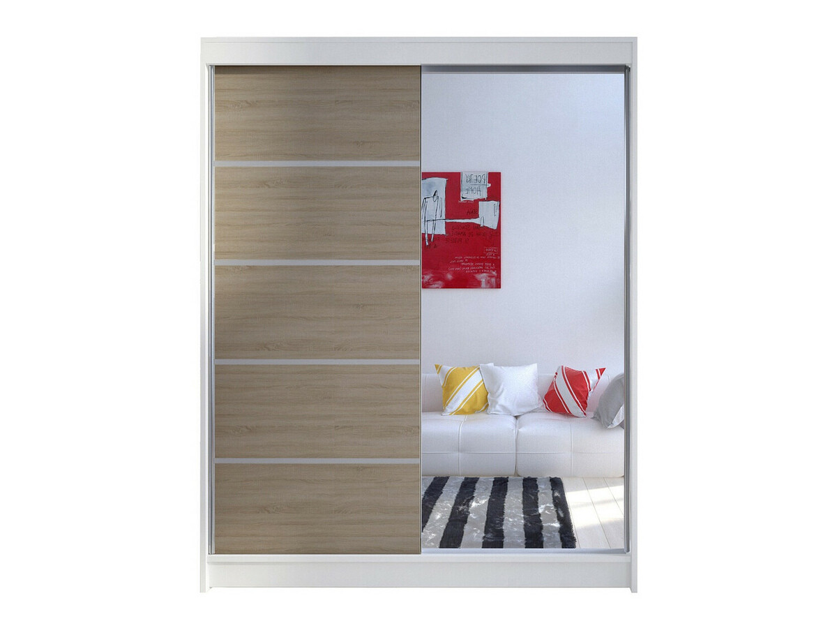 Dulap Closico Vastor III (Alb + Stejar Sonoma)