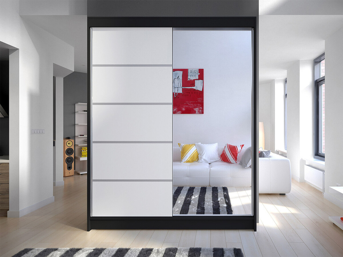 Dulap Closico Vastor III (Negru + Alb)