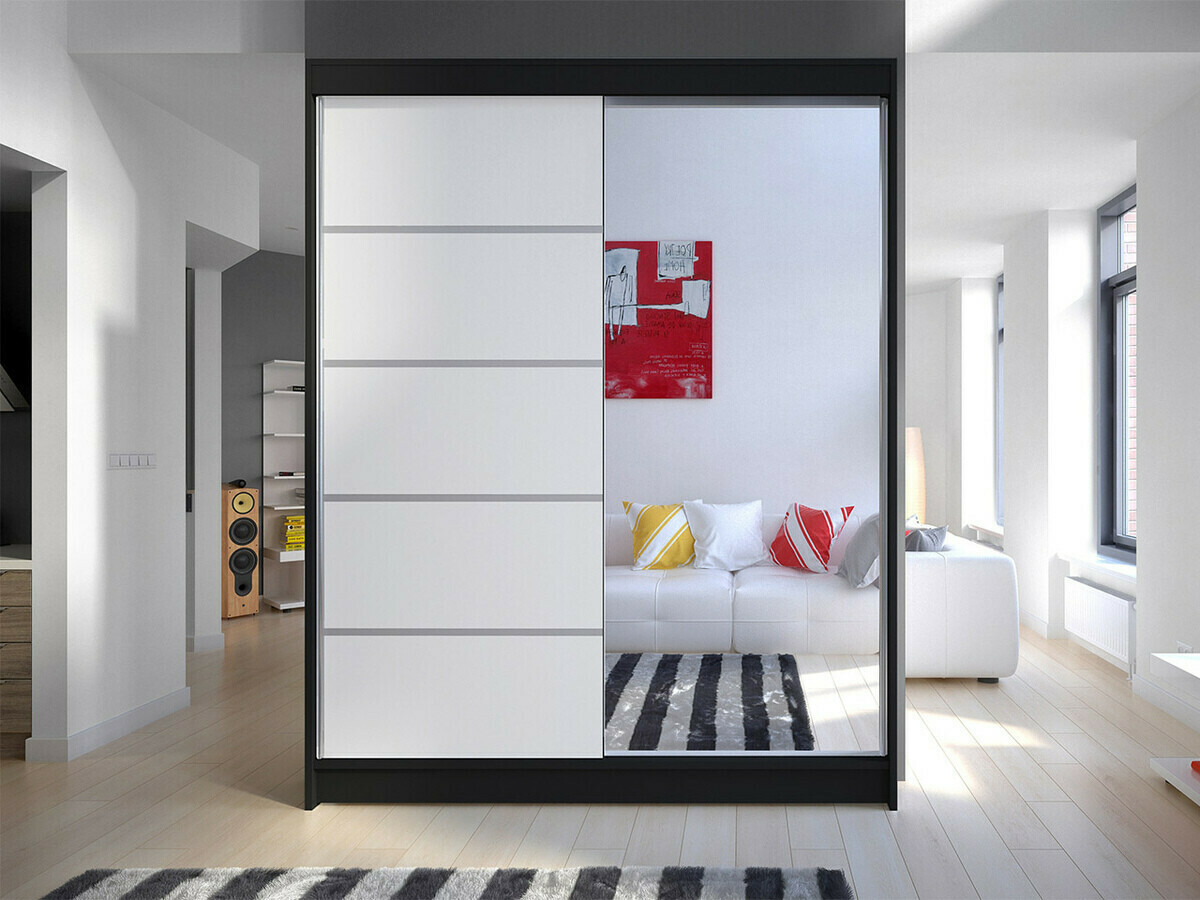 Dulap Closico Vastor III (Negru + Alb)