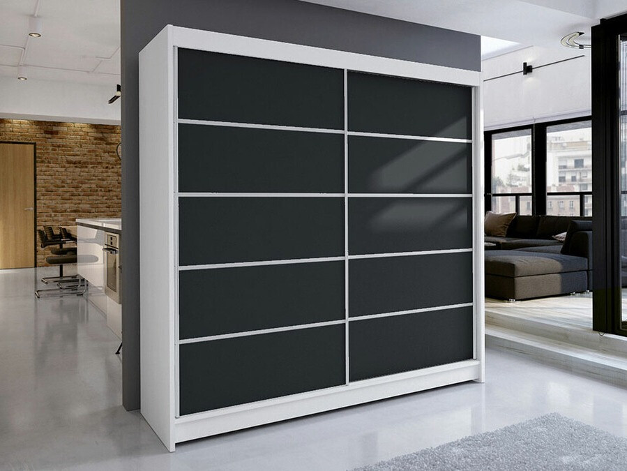 Dulap Closico Cavaris IV (Alb + Negru)