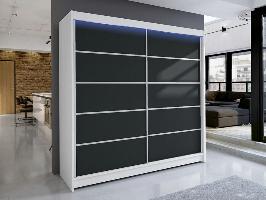 Dulap Closico Cavaris IV (Alb + Negru)