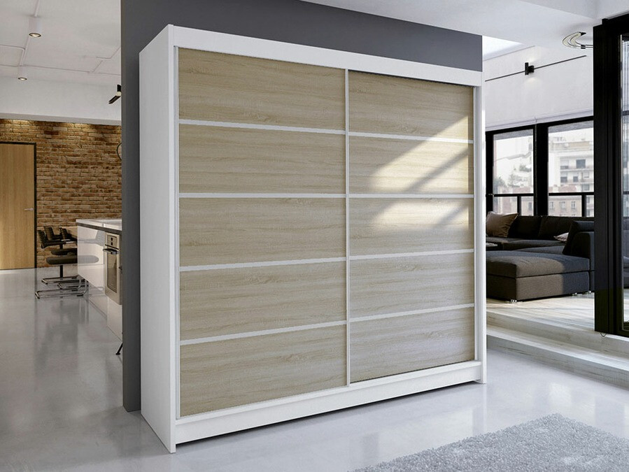 Dulap Closico Cavaris IV (Alb + Stejar Sonoma)