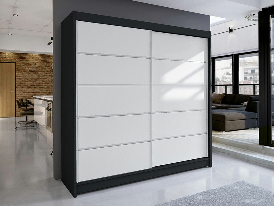 Dulap Closico Cavaris IV (Negru + Alb)