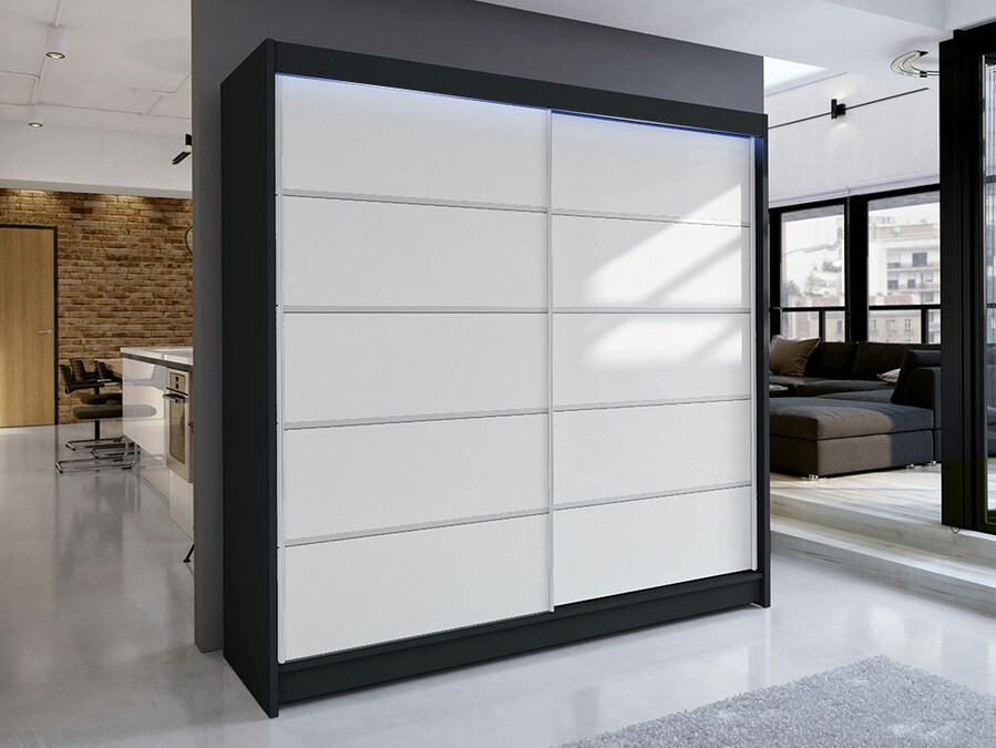Dulap Closico Cavaris IV (Negru + Alb)