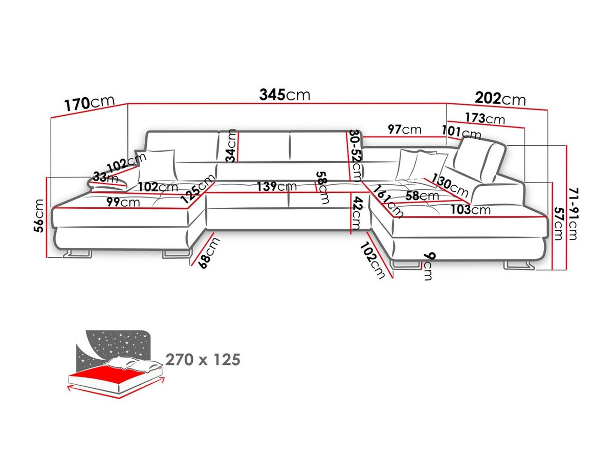 Colțar Comfivo Ruta V (Venus Velvet 2911 + Kenia 796)