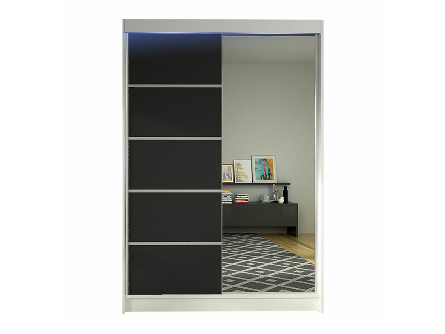 Dulap Closico Salvor III (Alb + Negru)