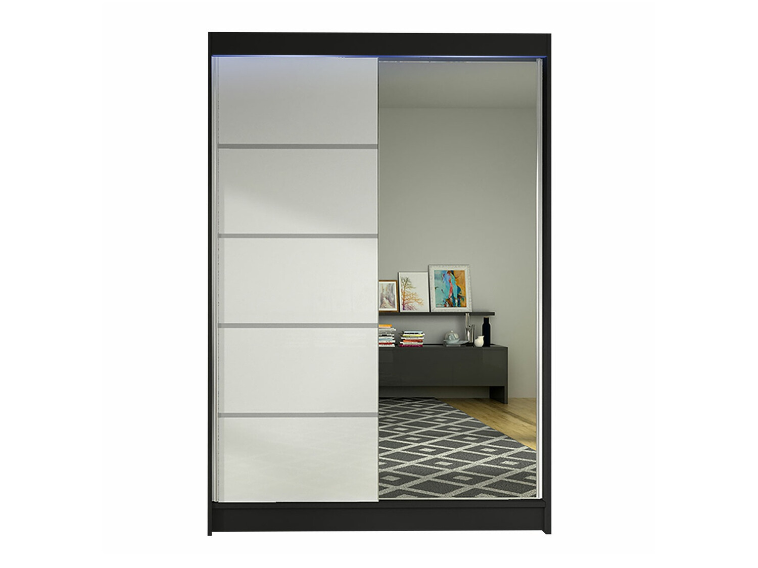Dulap Closico Salvor III (Negru + Alb)