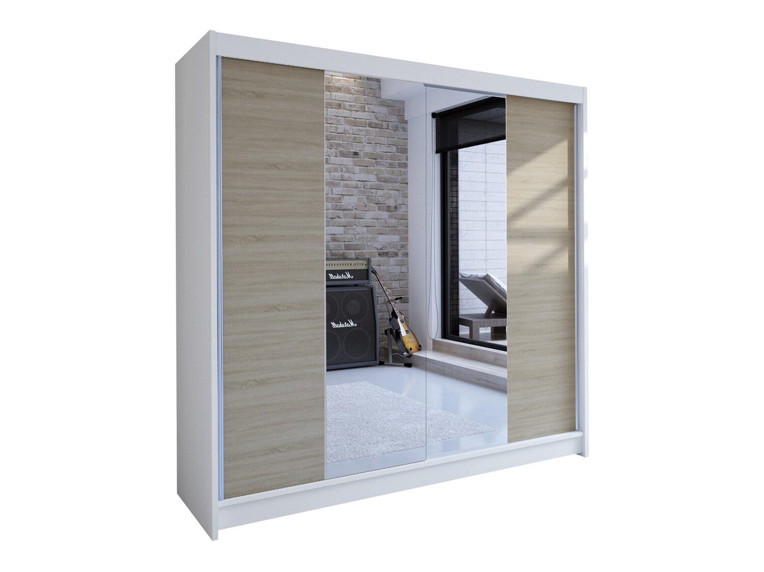Dulap Closico Cavaris II (Alb + Stejar Sonoma)