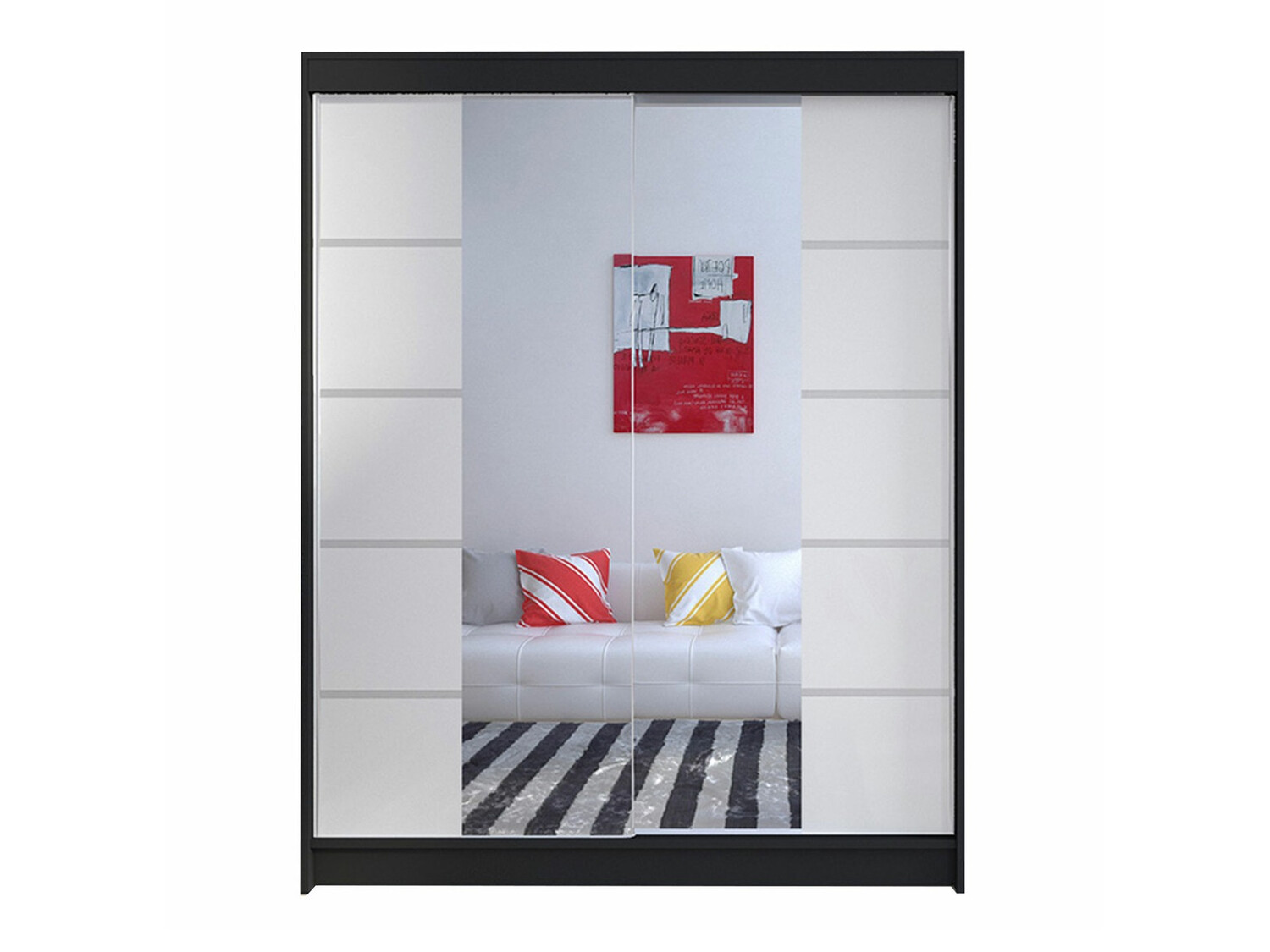 Dulap Closico Vastor V (Negru + Alb)