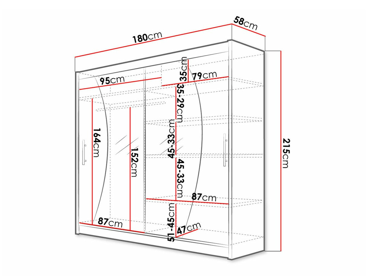 Dulap Closico Pallor IX (Negru)