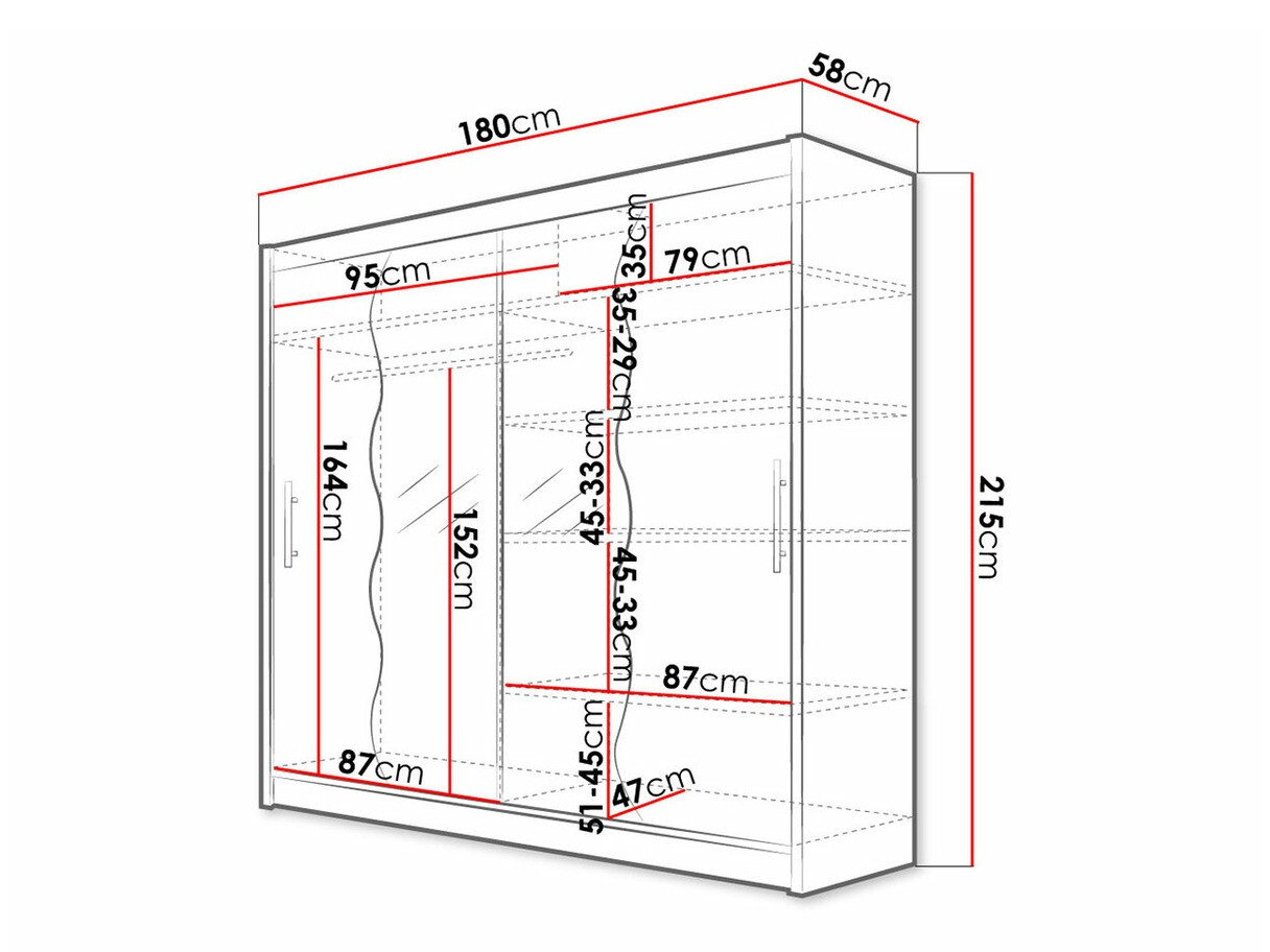 Dulap Closico Pallor X (Negru)