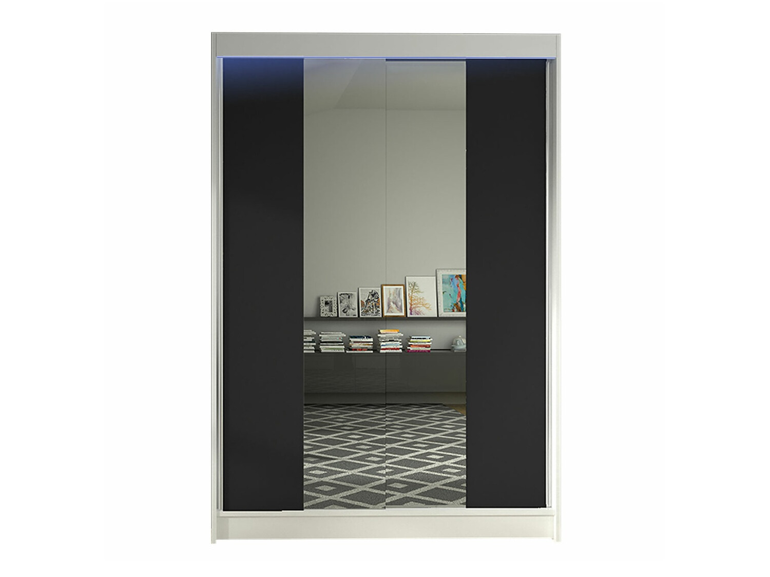 Dulap Closico Salvor II (Alb + Negru)