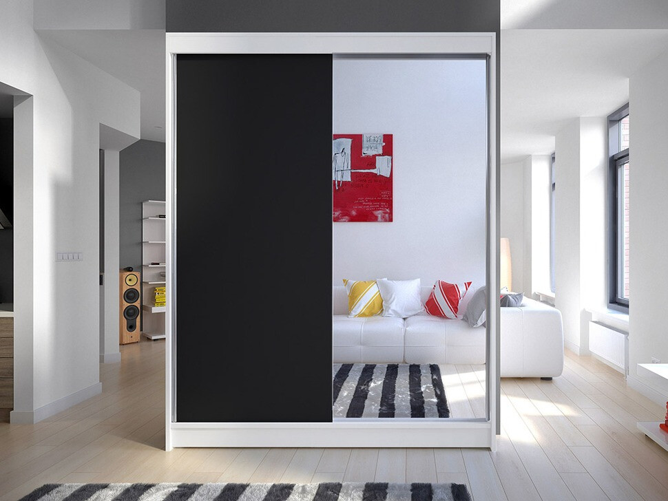 Dulap Closico Vastor I (Alb + Negru)